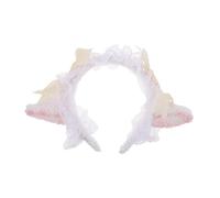 Veemoon Cute Lolita Lamb Ear Headband Lace Adorable Hair Accessory for Parties Cosplay Everyday Wear Charming Sheep Headband for Women and Girls