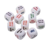 Veemoon Dadi da Bere in Acrilico 10 Pezzi per Feste e Addio al Celibato, Dadi da Lancio per Adulti, Gioco di Intrattenimento Portatile per Bar, Ktv e Club