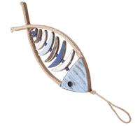 Veemoon Decorazione Murale a Forma di Pesce in Legno Robusto Arte Murale Ispirata al Mare Mediterraneo per Soggiorno e Cucina Decorazione per la Casa e Sfondo Fotografico a Tema Oceano