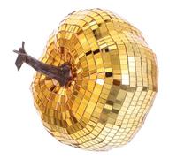 Veemoon Decorazione Zucca Specchio Glitterata 15 Cm per Feste Halloween e Ringraziamento, Centrotavola Palla da Discoteca Riutilizzabile per Party e Fotografia Sociale