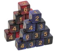 Veemoon Design a Cubo in Acrilico da Gioco da Tavolo Set di 20 Dadi Numerati a 6 Facce Strumento Educativo per Insegnare Concetti Matematici e Giochi di Ruolo Rpg Colore Colore Casuale
