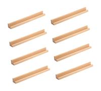 Veemoon Espositore Porta Domino da Tavolo in Legno Naturale 8 Pezzi, Base di Visualizzazione Tessere Domino 19x2,3x1,8 Cm, Vassoio Multifunzionale per Giochi e Decorazione Casa
