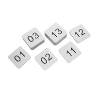 Veemoon Etichette Autoadesive Numerate in Acrilico 20 Pezzi, Targhette Adesive per Armadietti Resistenti alle Intemperie, Adesivi Numerici Quadrati per Ufficio, Scuola e Casa