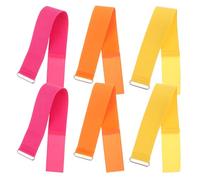 Veemoon Fasce Elastiche da Corsa a 3 Gambe 6 Pezzi Colori Vivaci per Giochi Campestri, Gare di Staffetta e Team Building per Adulti e All’aperto