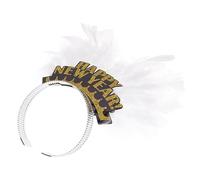 Veemoon Fasce Per Chioma Di Capodanno Bianche 2 Pezzi Copricapo Fotografico Flessibile Per Feste, Cosplay e Bomboniere Adatte a Donne e Gruppi Celebrativi