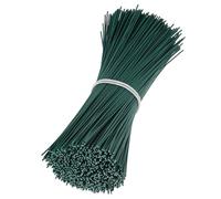 Veemoon Fascette Stringicavo Intrecciate per Giardinaggio e Organizzazione Cavi, Filo di Ferro Rivestito Verde 0,55 Mm, 1000 Pezzi, Legatura Piante e Supporto Multifunzione per Orto