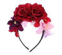 Veemoon Fascia Flower Crown con Realistiche per Halloween e Feste Costume Cerchietto e Flessibile per Accessorio per Party e Cosplay