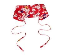 Veemoon Fascia Kimono da Donna con Motivo Floreale Cintura Larga in Stile Giapponese per Abbigliamento Tradizionale Fascia per Vita Vintage