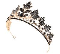 Veemoon Fascia per Capelli da Regina Foglie d Acero Tiara da Compleanno per Donna Copricapo da Costume da Dea Accessorio per Foto da Festival Fascia Corona per Mascherate