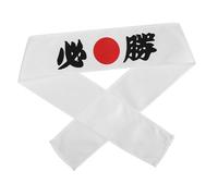 Veemoon Fascia Sportiva Giapponese Samurai in Traspirante Bianco con Simbolo Vittoria per Arti Marziali e Allenamento