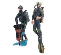 Veemoon Figura D’azione Subacqueo in Pvc 2 Pezzi, Decorazione per Scrivania Educativa e Ornamento Simulazione Sub, Giocattolo Esploratore Sottomarino e Ufficio