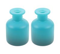 Veemoon Flacone Diffusore in Vetro Cilindrico 150 Ml Blu Grigio senza Coperchio, 2 Pezzi Bottiglia Vuota per Aromaterapia e Diffusore Oli Essenziali per Casa e Ufficio