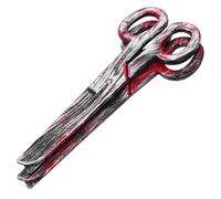 Veemoon Forbici da Clown Giganti 2 Pezzi in Plastica Rossa Antichizzata, Accessorio per Costume e Decorazione Spettacoli Teatrali, per Feste in Maschera e Performance