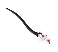 Veemoon Forcina Per Capelli Elegante in Legno Con Fiore Bacchetta Antica Per Acconciature Chignon Accessorio Retrò Per Donna Ragazza e Adolescente Tenuta Sicura e Liscio Per Protezione Cap