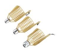 Veemoon Gabbia per Esche da Pesca in ABS e Ferro 3 Pezzi (20g, 30g, 40g) Trappola per Carpe e Gamberi Portatile per Pesca Sportiva