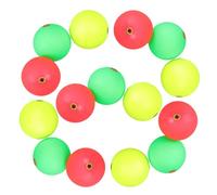Veemoon Galleggianti da Pesca a Sfera in Legno e Schiuma 15 Pezzi Diametro 27 Mm Colori Giallo Rosso Verde ad Alta visibilità per Pesca in Acqua Dolci e Mare Rilevazione Morso Sensibile