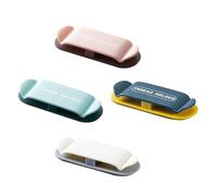 Veemoon Ganci Autoadesivi per Spina 4 Pezzi in ABS Fermacavi a Muro Avvolgimento Filo Supporti per Conservazione Cavi in Camera Ufficio e Casa senza Foratura e Impermeabili