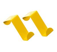 Veemoon Gancio da Porta Facile da Installare Giallo in Acciaio Inox, | Cucina e Camera da Letto, Design Ergonomico, Confezione da Coppia, Pratico per Tessili e Accessori