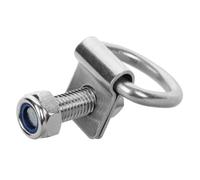 Veemoon Gancio Traino Anello a D per Rimorchio e Camion, Ferro Zincato Argento, Ancoraggio Sicuro, Bracket per Trailer, Carichi Pesanti