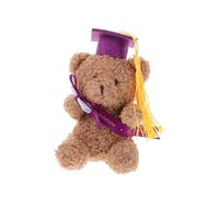 Veemoon Giocattoli per il dottore figurina di orso di laurea orsi di laurea mini orso di laurea bambola dell'orso dei cartoni animati giocattolo per laureati Peluche Viola,porpora
