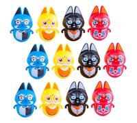 Veemoon Giocattoli Roly-Poly Gatti Dell'opera di Pechino per Ragazzo Ragazza Asilo, Set da 12 Pezzi in Plastica Sicura, Giocattoli Educativi Stimolanti per Sviluppo Stile Casuale