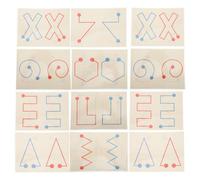 Veemoon Giocattolo Didattico per 2-4 Anni, Carte Allenamento Interemisferico 8 Pezzi, Gioco Coordinazione Occhio-mano e Sviluppo Cervello per Scuola Materna