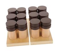 Veemoon Giocattolo Sensoriale Montessori Bottiglia Per L'olfatto Set in Legno Per Bambini Prescolari Attività Educative Sviluppo Cognitivo e Interazione Familiare