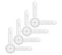 Veemoon Goniometro in Plastica Trasparente da 6 Pollici Pieghevole per Misurazione Angoli Ortopedica, Strumento di Misurazione Corpo per Fisioterapia e Riabilitazione Dita, Righello