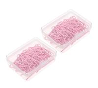 Veemoon Graffette Rosa Ovali 28mm in Metallo Set 100 Pezzi Clip per Documenti e Promemoria, Forniture per Insegnanti e Organizzazione Ufficio, Adatte per Diario e Scuola