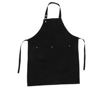 Veemoon Grembiule da Parrucchiere Nero per Donna 3 Tasche Regolabili | Tessuto e Metallo, Spalline e Vita Regolabili, Uso Lavoro, Pulizia, Cucina e Fabbrica