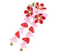 Veemoon Hanfu Flower Hair Clip With Tassel And Bell Retro Style Chinese Ancient Hairpin For For Hanfu Costume Birthday And Party Accessories