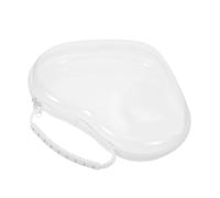 Veemoon Hard Shell Toiletry Bag For Women Heart Shaped Transparent Zipper Organizer Compact Travel Makeup Storage Case For Toiletries And Cosmetics