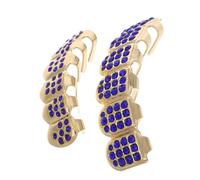 Veemoon Hip-Hop tempestate di Diamanti certamente Accessori Maschili Falsi apparecchi per Cappuccio per in Oro da Uomo finte per Costume dentiera Rame d'oro