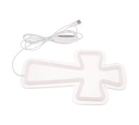 Veemoon Insegna al Neon a Forma di Croce LED 25x15 Cm in Acrilico per Decorazione Murale Religiosa e Luce Notturna Calda per Chiesa e Soggiorno