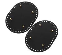 Veemoon Kit 2 Pezzi Fondo Borsa in TPE Nero per Borse all'Uncinetto con Design Protettivo e Superficie Liscia per Creazione e Mantenimento Forma