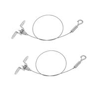 Veemoon Kit 2 Pezzi Ganci per Fune D'acciaio Inossidabile con Filo Regolabile 0,5 M per Appendere Quadri e Cartelli al Soffitto, Resistente per Controsoffitti, Uffici e Spazi Commerciali