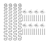 Veemoon Kit 4 Set Clip a Molla Serpentina per Divano 50cm Ancore e Chiodi, Parti di Ricambio per Mobili Imbottiti, Supporto Resistente per Riparazione Fai da Te di Divani e Poltrone,
