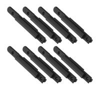 Veemoon Kit 8 Pezzi Accessori per Controllo della Folla Ricevitore per Cintura Retrattile in Plastico Nero, Clip da Parete per Gestione Versatile degli Spazi in Zone Ristrette