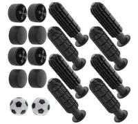 Veemoon Kit Accessori per Calcio Balilla Manopole in Pp Resistenti e Affidabili, Tappi di Fine Corsa e Palline da Calcio 32mm per Uso Ufficio e Feste