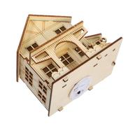 Veemoon Kit Casa in Legno con LED Modello Villa Miniatura Fatta Mano Puzzle DIY per Adulti e Kit Creativo per Decorazione e Progetto Architettonico