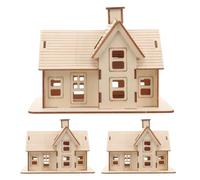 Veemoon Kit di modellismo di casa in legno (3 pezzi), fai da per la | di casetta in legno, include stili di baita rustica, architettura in legno tagliata al , ideale per l'arredamento della casa.