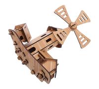 Veemoon Kit Mulino a Vento 3D Fai da Te in Legno Bambù Modello Meccanico Educativo per Gioco Scientifico Stem per Apprendimento Creativo e Attività Familiare