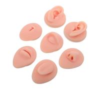 Veemoon Kit Pratica Piercing in Silicone Morbido con Modelli Realistici Bocca Orecchio Naso Lingua e Zona Addominale per Addestramento e Esposizione Gioielli