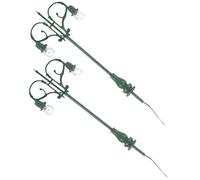 Veemoon Lampioni in Miniatura da Giardino 2 Pezzi 1:87 Luci Bianche per Modellismo Ferroviario Decorazione Casa e Camera da Letto Accessori Fai-da-te Base Stabile