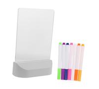 Veemoon Lavagna Luminosa Acrilico per Luce Notturna LED Calda Superficie Cancellabile Riutilizzabile Pennarelli Colorati Inclusi come Lampada Decorativa per Camerette Ragazze