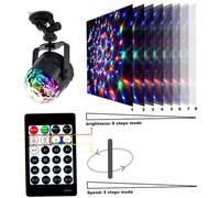 Veemoon LED Rotante Colorato Colori con Telecomando Luci da Festa USB per Auto e Palco Proiettore Decorativo per Disco Bar Matrimoni e