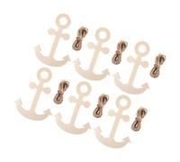 Veemoon Legno Forma Ancora Incompleto per Decorazioni Nautiche Ciondoli Legno per Feste e Attività Diy per Estivi e Decorazioni per Feste Mare