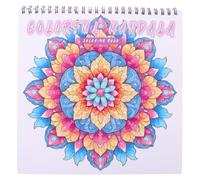 Veemoon Libro da colorare di mandala, 30 modelli, materiale artistico per | 8 x 8 pollici, Illustrazione floreale, Colorabile con pastelli, matite, acquerelli, Regalo creativo, Festa