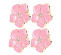 Veemoon Manopole per Cassetti a Forma di Fiore a Cinque Petali in Lega di Zinco Rosa Set da 4 Pezzi per Mobili da Cucina Armadietti e Camerette Maniglie Decorative Resistenti e Sicure