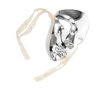 Veemoon Maschera di bellezza tecnologica maschere decorative puntello maschera mascherata maschera mascherata per ragazze maschera di carnevale resina abs Silver